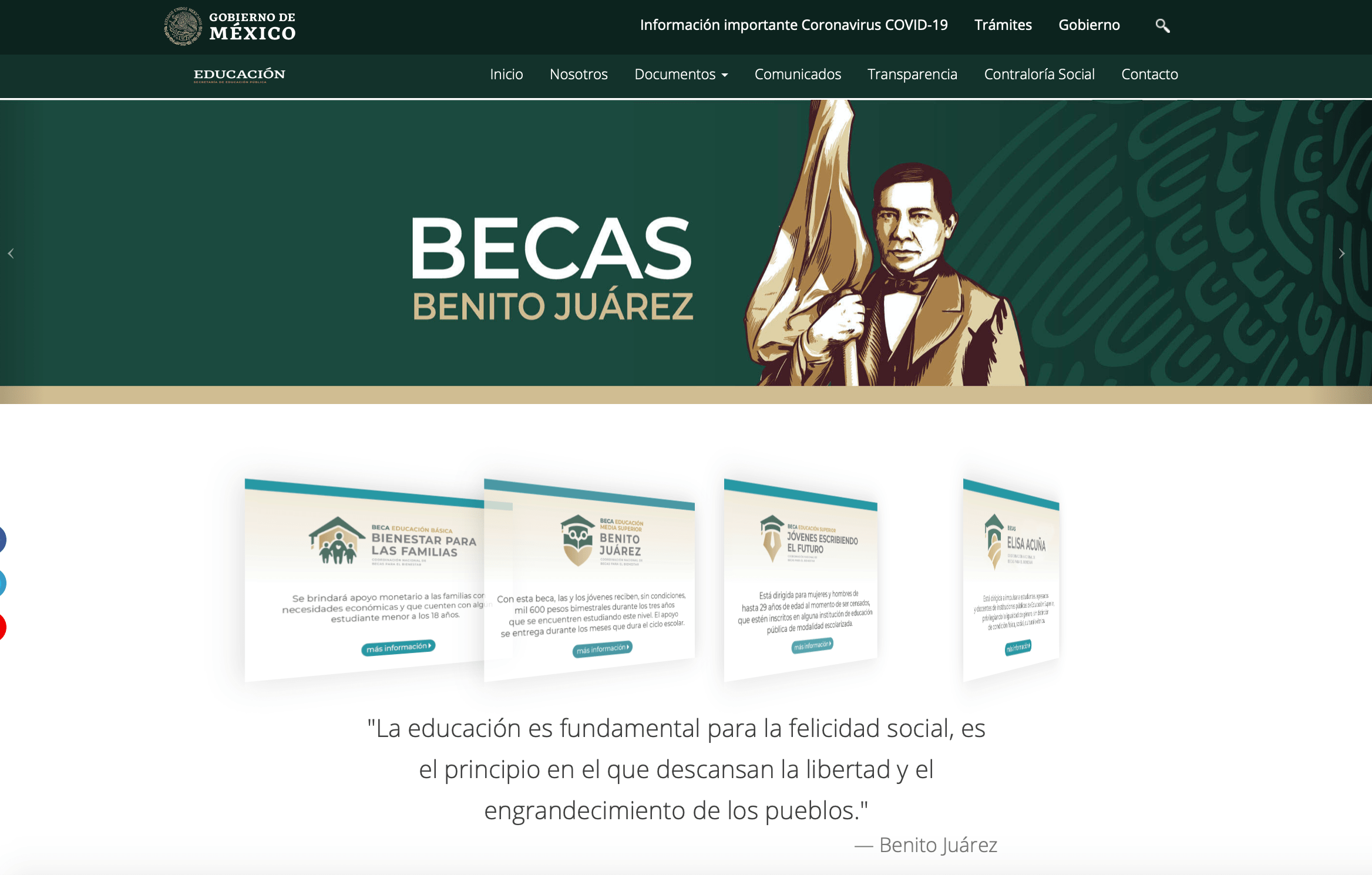 cuando es el ultimo dia para registrarse en las becas benito juarez fecha limite