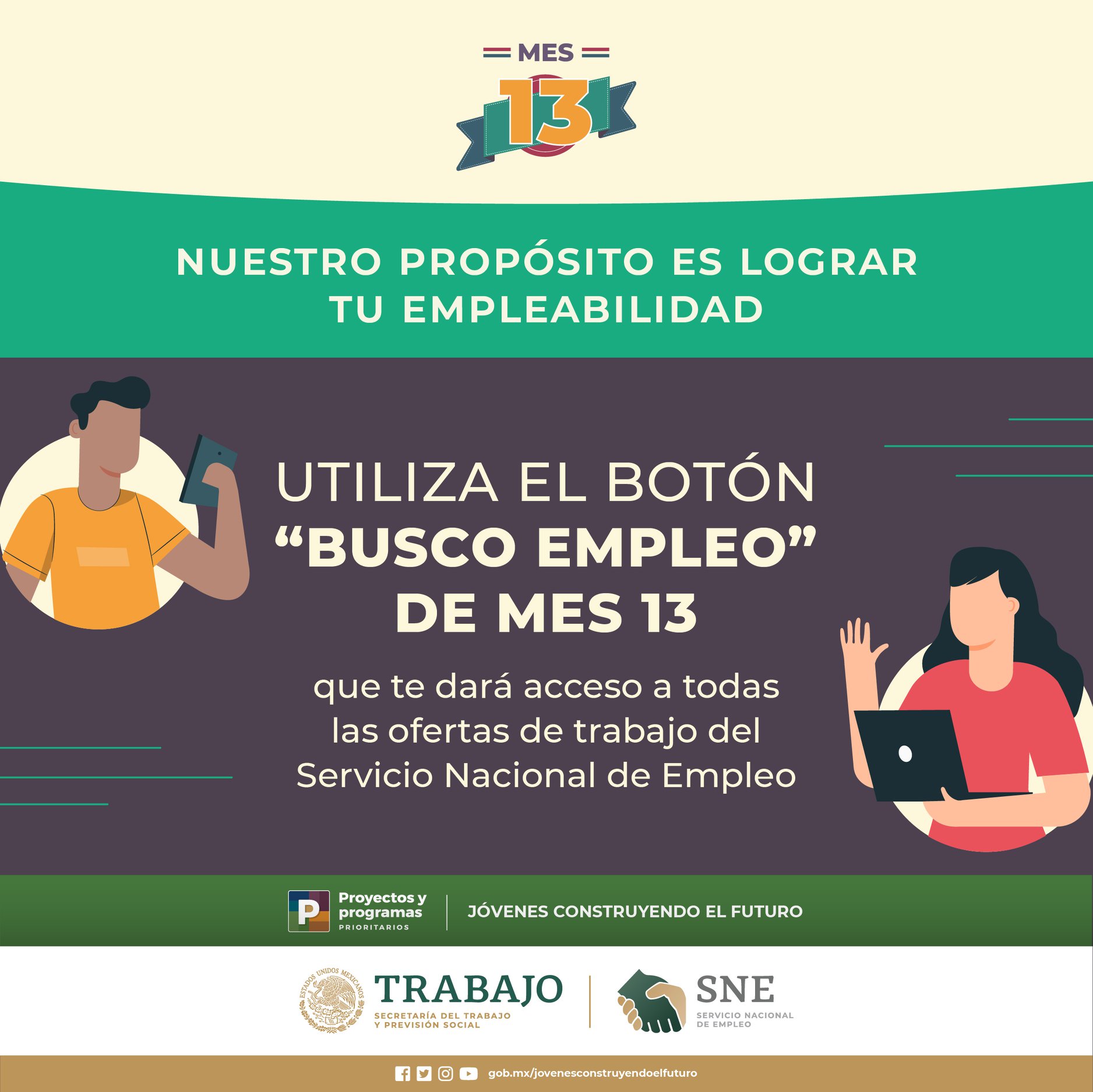 mes 13 de jovenes construyendo el futuro sera pagado